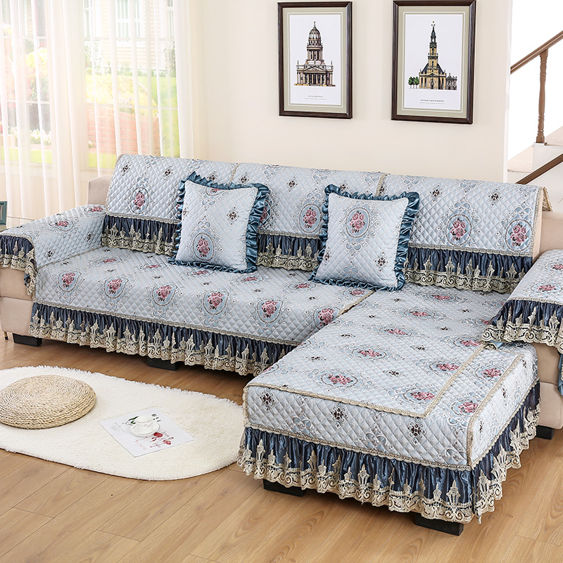 北欧现代简约欧式沙发垫123组合四季通用定做沙发套罩奢华全包