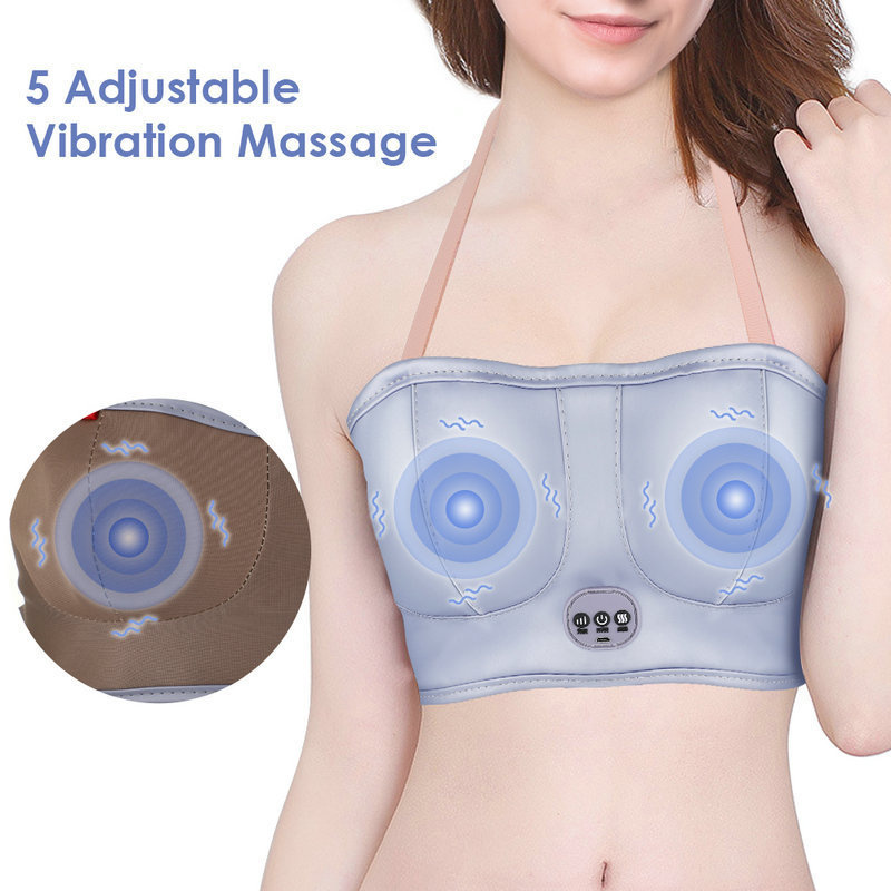 新品Electric Breast Massage Bra Wireless Heating Vibration C
