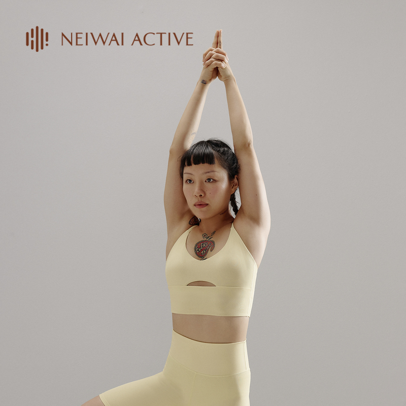 NEIWAI ACTIVE 女士轻运动吊带罗纹运动文胸女舞蹈瑜伽透气舒适