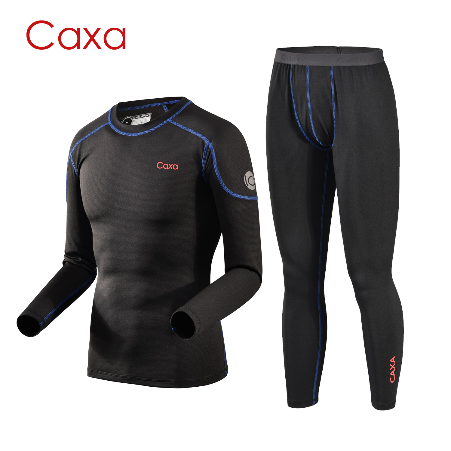 caxa户外速干保暖内衣套装 弹性好  修身吸汗快干 色牢耐穿 男款