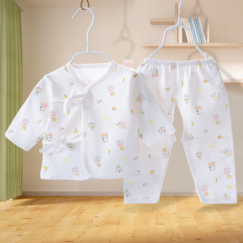 0一3月龙宝宝新生婴儿儿衣服春秋款分体两件套初生产房纯棉内衣