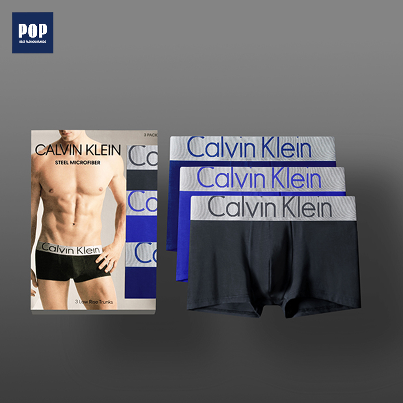 集货Calvin Klein男士内裤ck大码宽松四角裤头透气平角裤四季潮牌