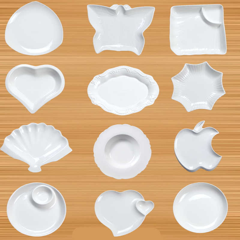 创意陶瓷盘子菜盘家用纯白色餐盘个性早餐盘汤盘网红餐具酒店盘子