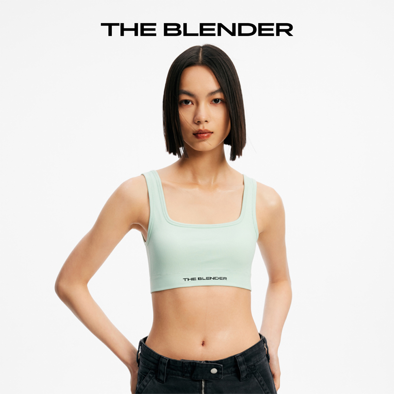 【新品】The Blender 2024新品薄荷曼波文胸固定胸垫运动内衣背心