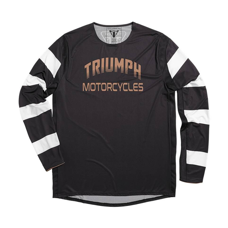 高档Triumph凯旋复古摩托车骑行服装备越野服速干衣透气速降服机