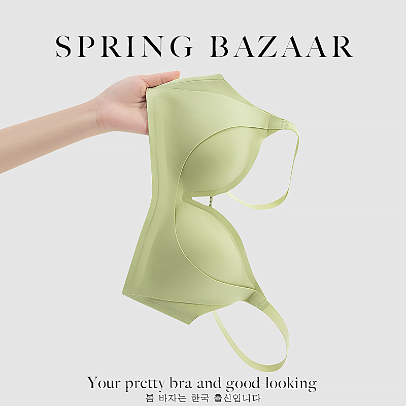 @Spring Bazaar~韩国原创内衣品牌~无痕小胸聚拢不空杯无钢圈文胸