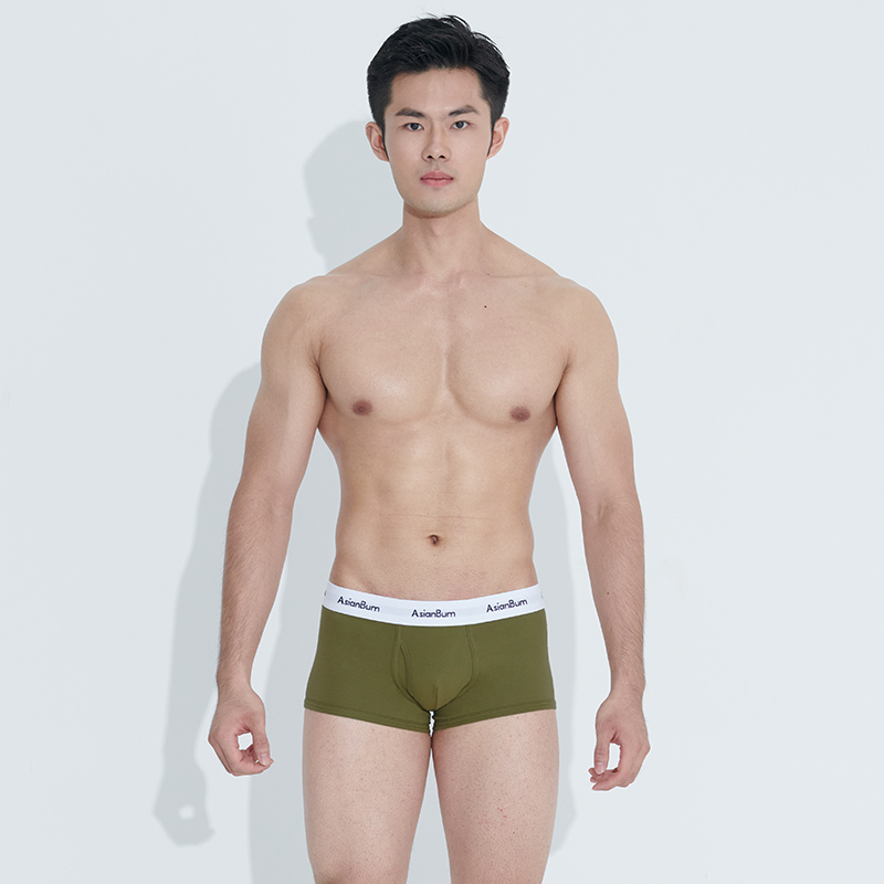 【拍3件69/5件99】Asianbum棉质简约纯色商务中低腰性感凸平角裤