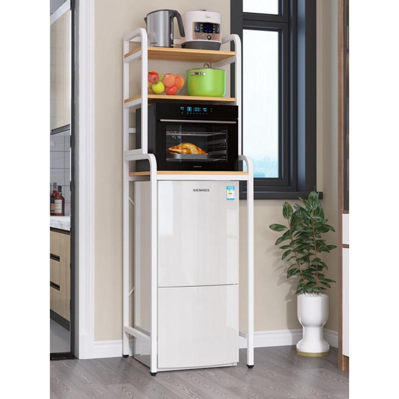冰箱置物架迷你落地小冰柜上方顶部厨房微波炉烤箱多层收纳整理架