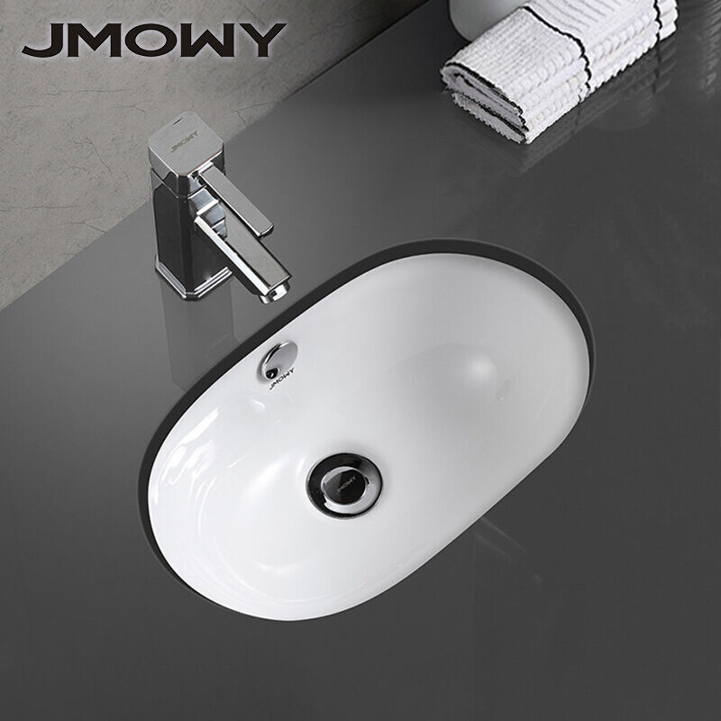 2023JMOWY/吉牧欧卫浴台下盆陶瓷盆椭圆形嵌入式洗手盆台盆卫生间