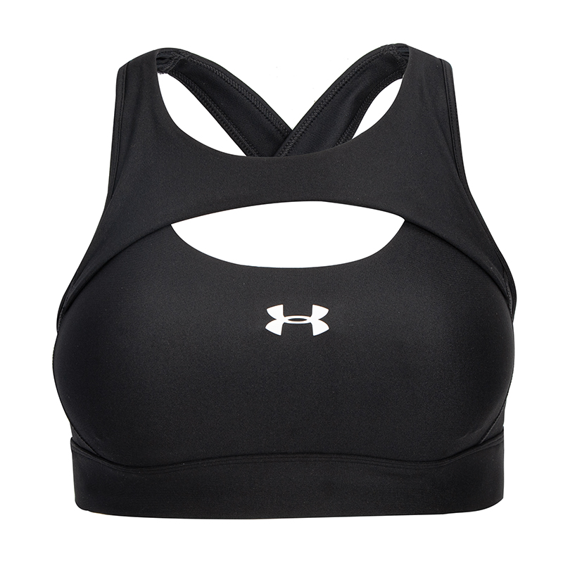 安德玛运动内衣女夏季新款黑色瑜伽跑步内衣女士健身训练运动文胸