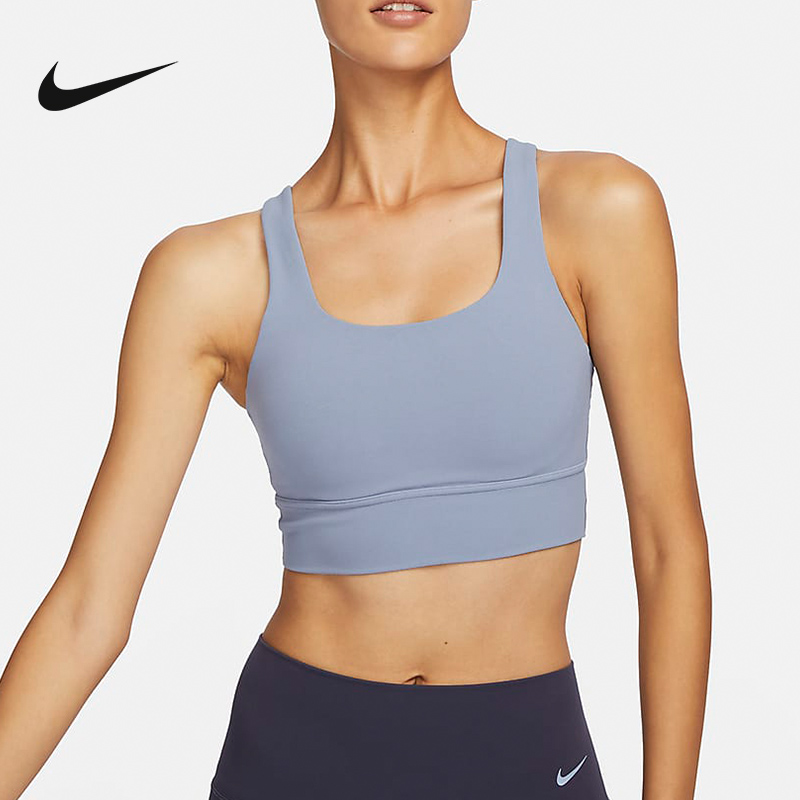 NIKE耐克女款健身文胸中强度BRA支撑速干衬垫运动内衣DO6620-493
