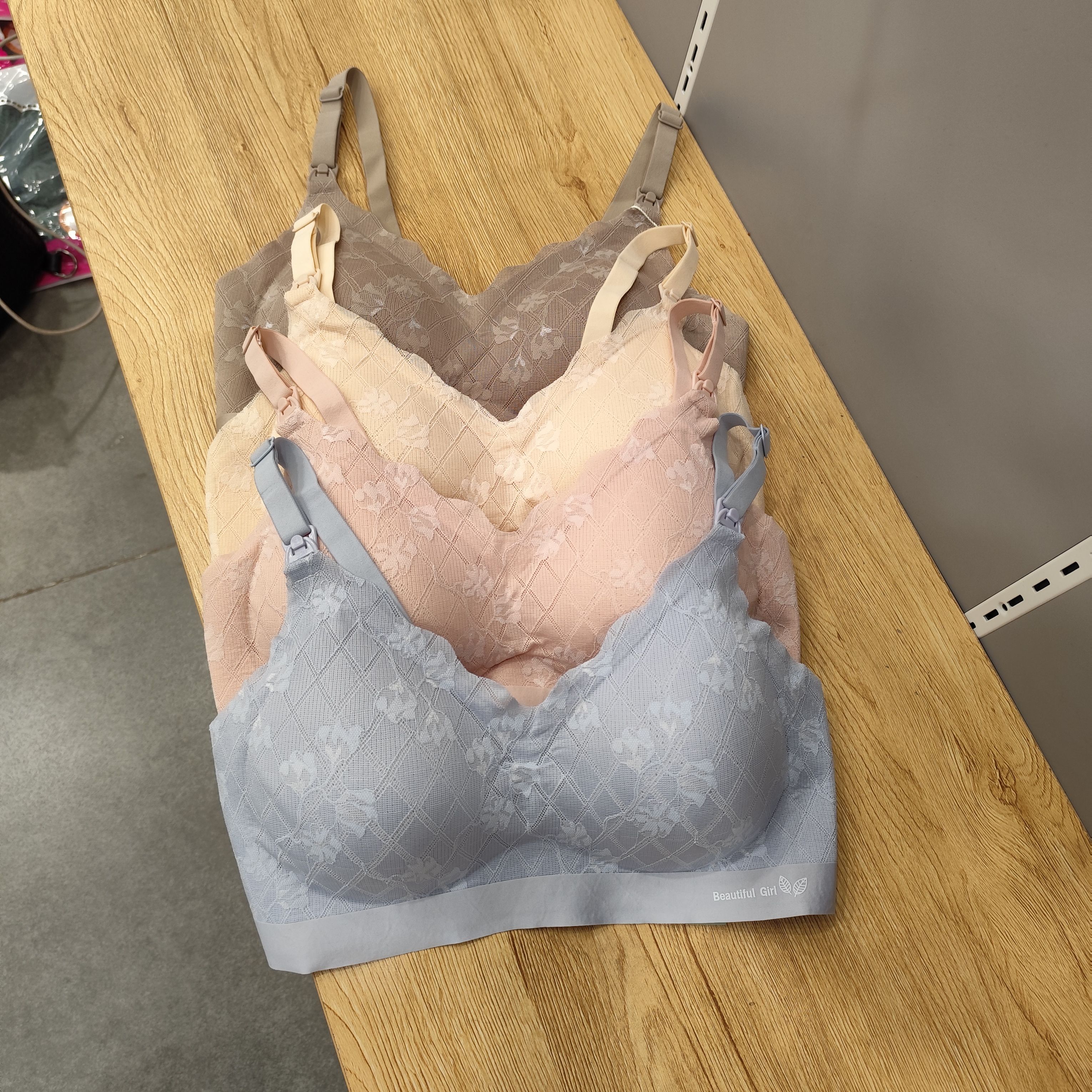 女薄款BC杯聚拢孕妇产后半固定防下垂喂奶文胸罩孕期哺乳内衣3065