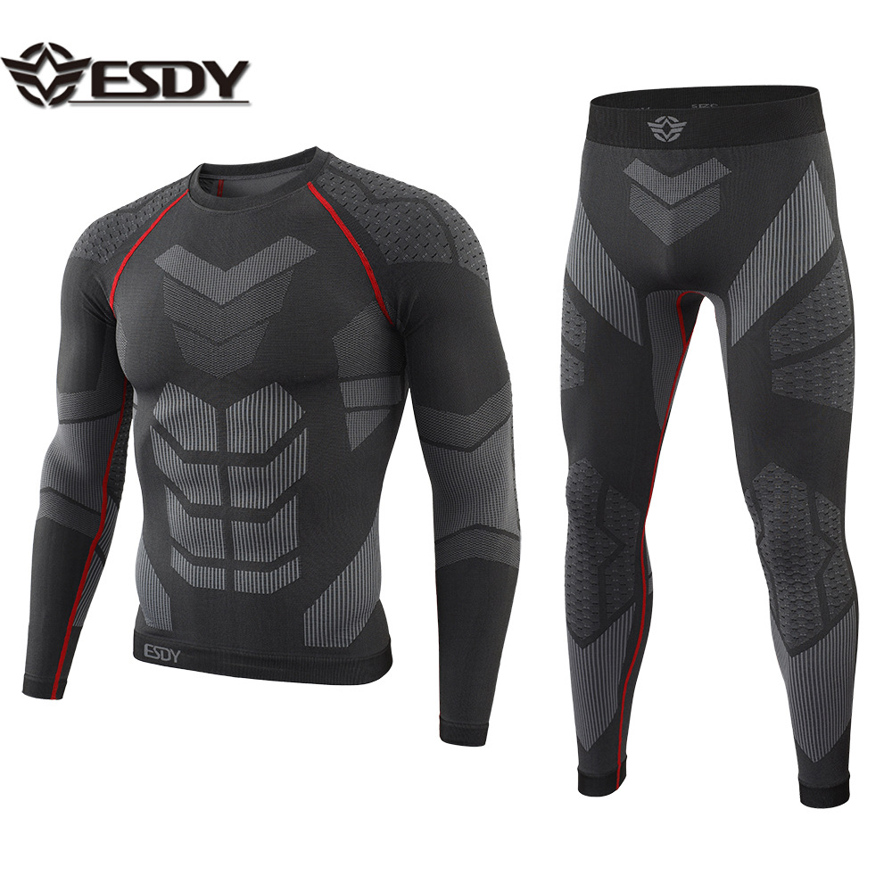 ESDY新款户外无缝内衣 运动健身套装 瑜伽滑雪健身服A203