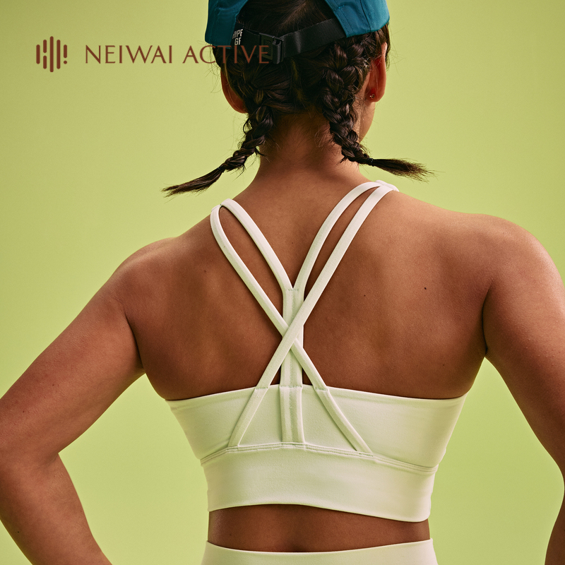 NEIWAI ACTIVE核心低强度长款固定杯美背运动文胸女士内衣纯色