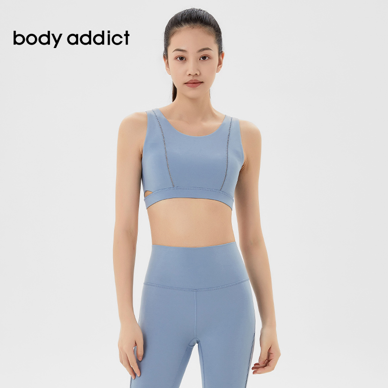 body addict女士中低强运动内衣镂空美背瑜伽背心可外穿上衣ba