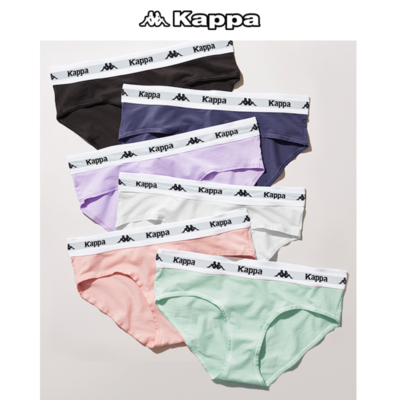 24春夏新Kappa/卡帕品牌Logo腰带莫代尔低腰全包臀内裤女士三角裤
