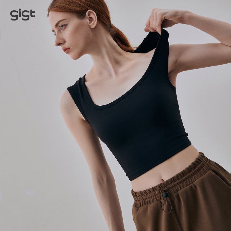 GIGT运动内衣女夏季新款美背瑜伽文胸带胸垫普拉提外穿健身服背心