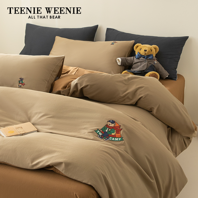 TeenieWeenie小熊2024新款四件套全棉纯棉床单被套三件套床上被罩