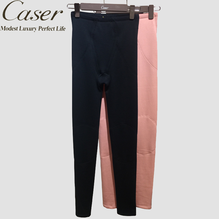caser凯撒新款女士馨斯特发热纤维磨绒护膝保暖裤加厚秋裤BF51770