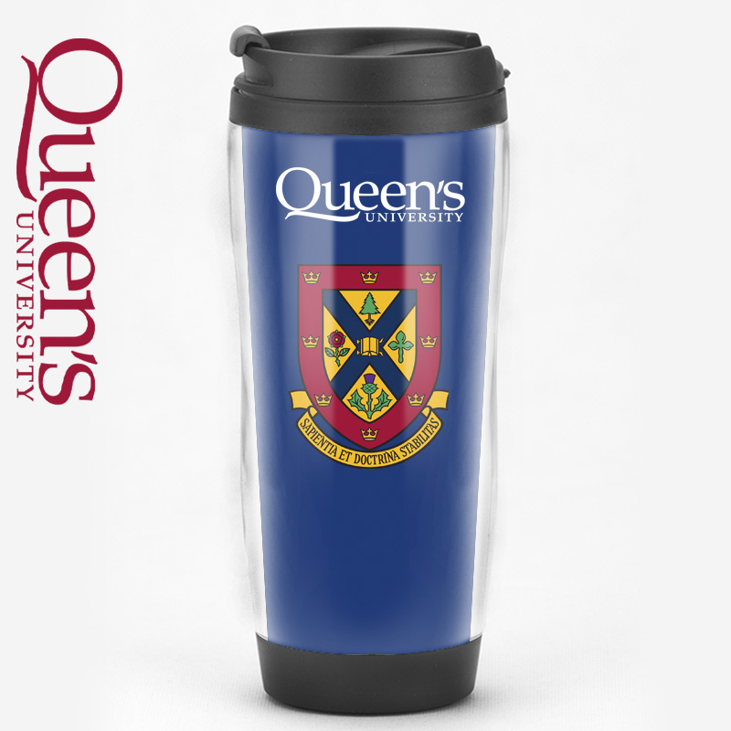 加拿大女王大学QU纪念品咖啡杯定制名校周边礼品水杯子