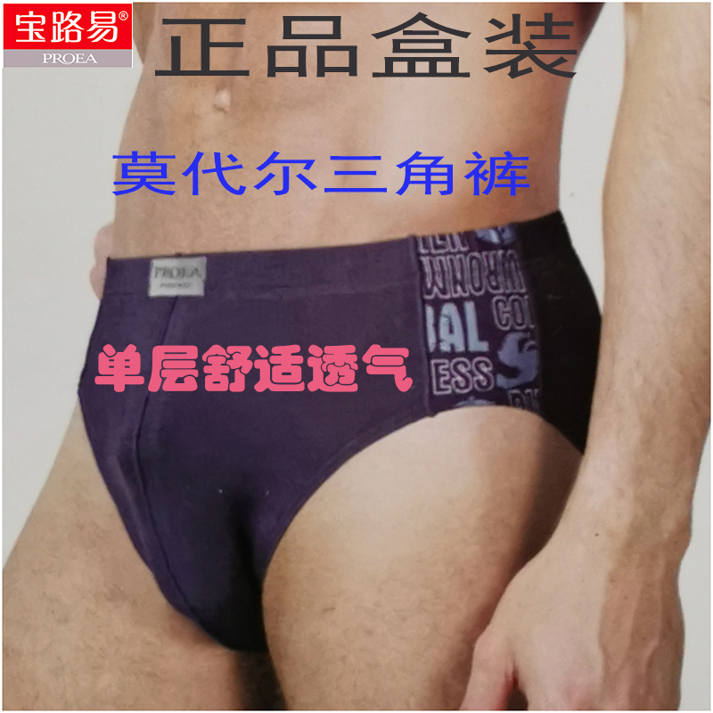 2条 宝路易内裤男三角裤莫代尔男士三角内裤短裤舒适单层透气裤头