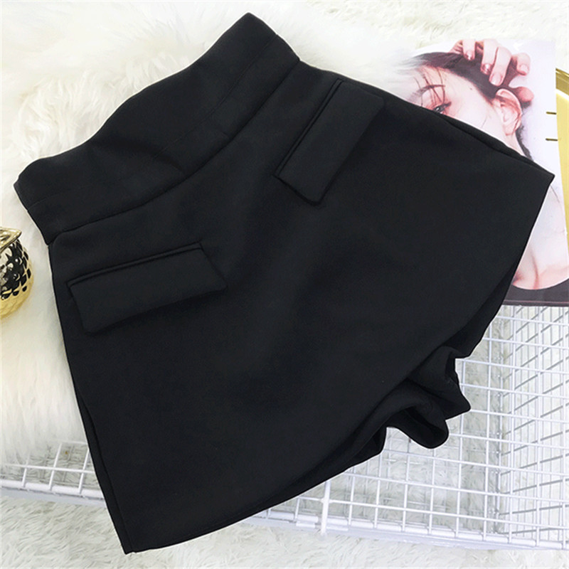 【品质现货】Lin 2023早春时尚潮流新款时髦百搭黑色高腰裙裤
