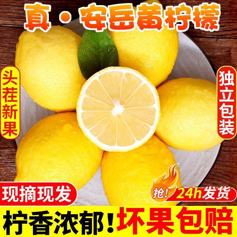 四川安岳黄柠檬新鲜水果皮薄当季整箱精选香水甜青柠檬小金桔特产