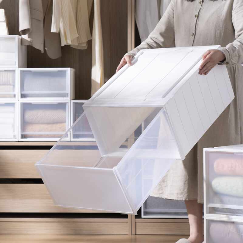 抽屉式收纳箱衣柜透明收纳盒衣服内衣家用衣物塑料整理箱储物柜子