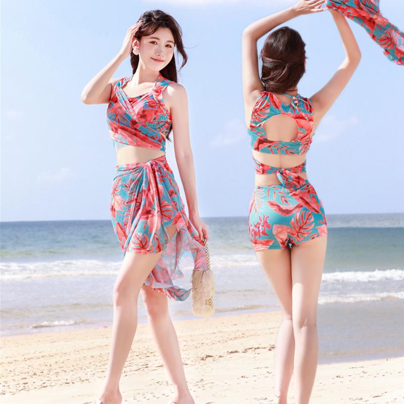 【夏日宠儿】bikini比基尼分体三件套性感温泉度假海边游泳衣女新