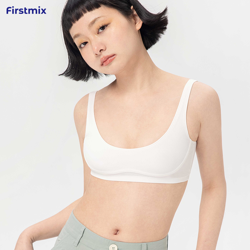 FIRSTMIX背心式简约无钢圈文胸一体式薄款透气美背舒适女士内衣