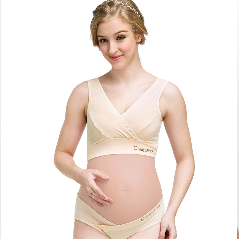 哺乳文胸孕妇内衣大码内裤套装大罩杯怀孕期背心式纯棉产后喂奶胸