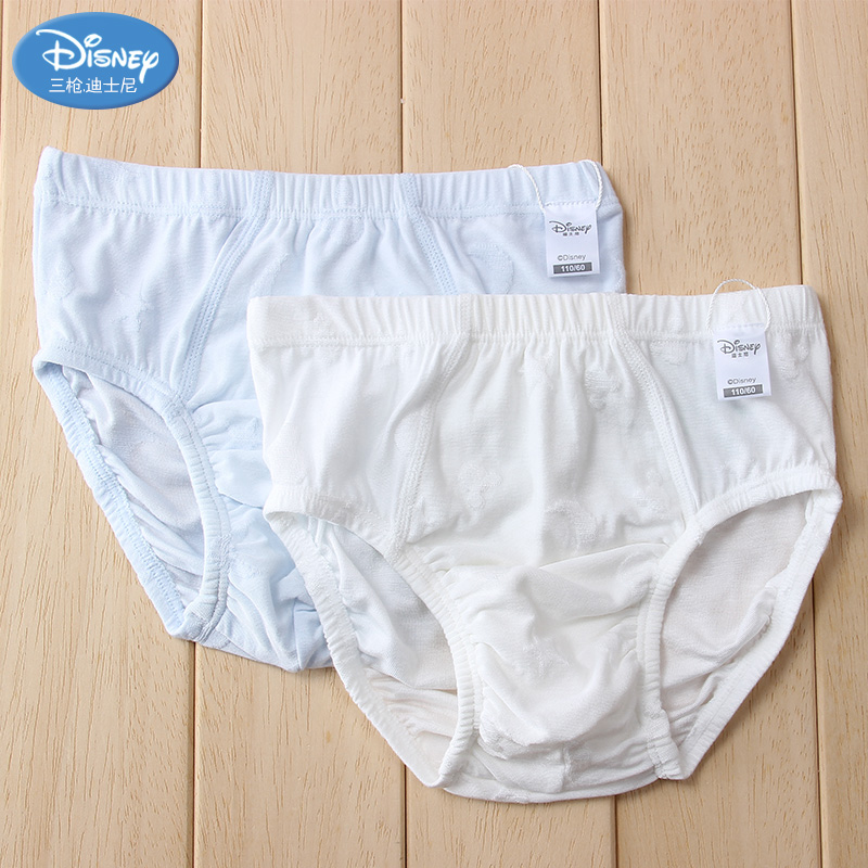 专柜迪士尼米奇男童内裤舒适柔软莫代尔提花男孩三角短裤精品1条