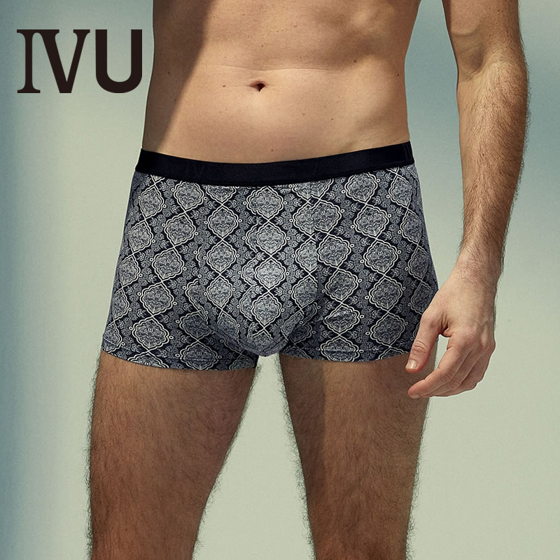 安莉芳旗下IVU薄款柔软舒适莫代尔性感内裤男士中腰平角裤UP00041