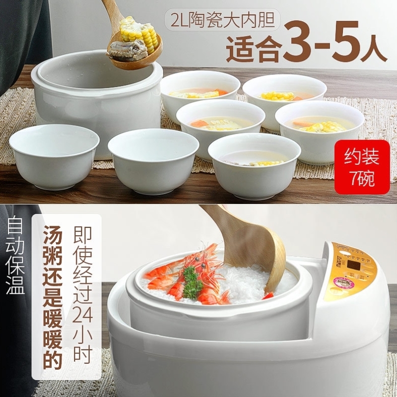 煲饭煲汤一体锅电炖盅隔水炖家用2人用大容量厨房小家电生活电器