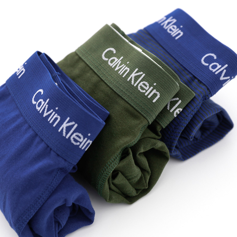 美版正品 Calvin Klein凯文克莱CK四角舒适透气平角内裤男士3条装