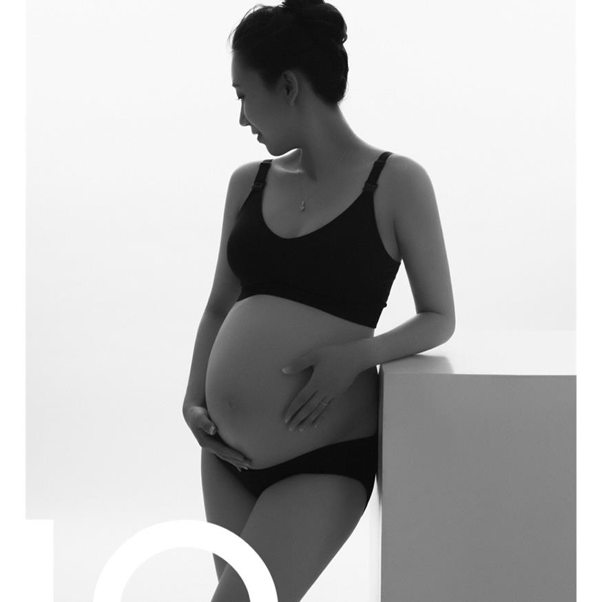 孕妇内衣套装艺术照怀孕期纯棉内裤舒适无钢圈拍照写真黑白色文胸