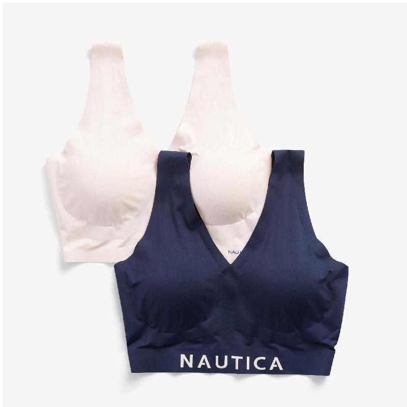 nautica/诺帝卡女文胸运动内衣背心式一体式2件装正品NT2915-2PKB