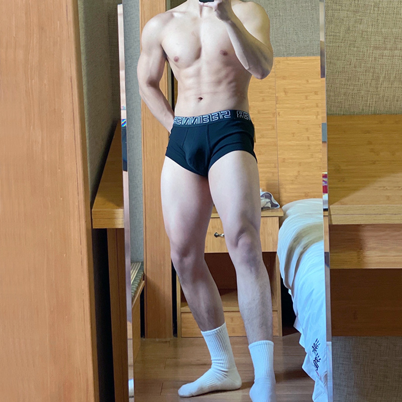 纯棉内裤男夏季舒适低腰平角裤大码青年男生白色运动透气四角短裤