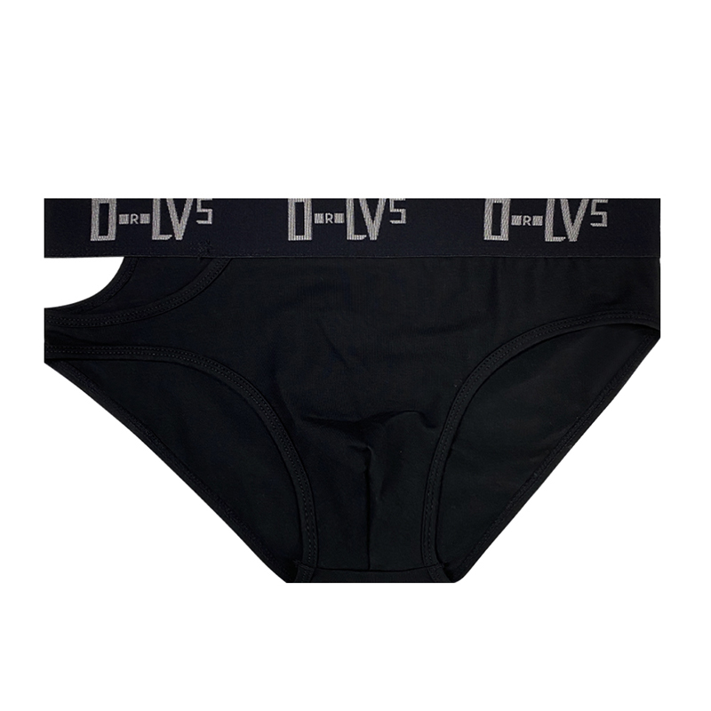 ORLVS男三角内裤纯棉侧面镂空 性感低腰舒适柔软时尚纯色运动青年
