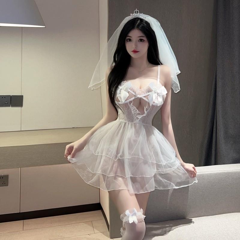 性感内衣婚纱新娘制服角色扮演cosplay套装睡衣诱惑小胸显大