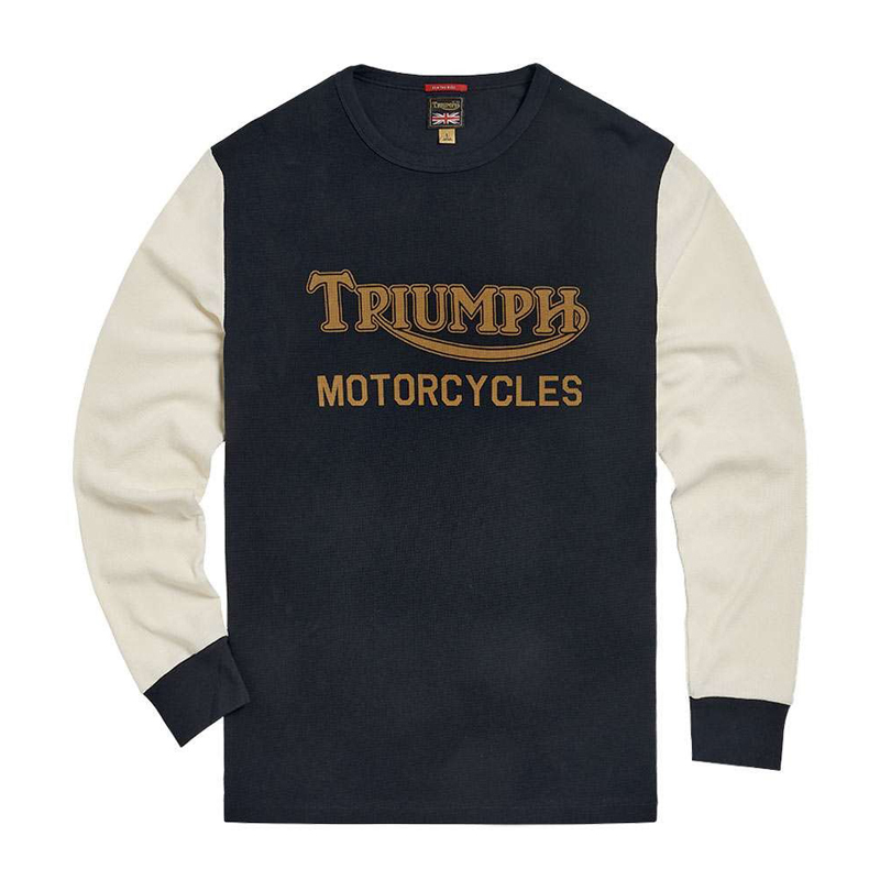 新款Triumph凯旋复古长袖摩托车骑行服越野服排汗透气速干黑色机