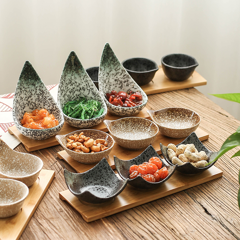 日式餐具商用陶瓷创意摆盘刺身拼盘凉菜碗寿司烤肉店小食碟子盘子