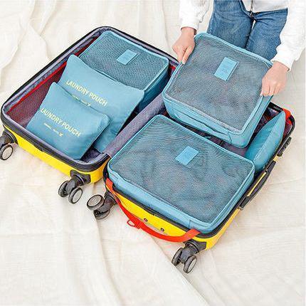 旅行用品收纳套装行李箱衣服收纳袋出差内衣收纳包旅游整理包6个