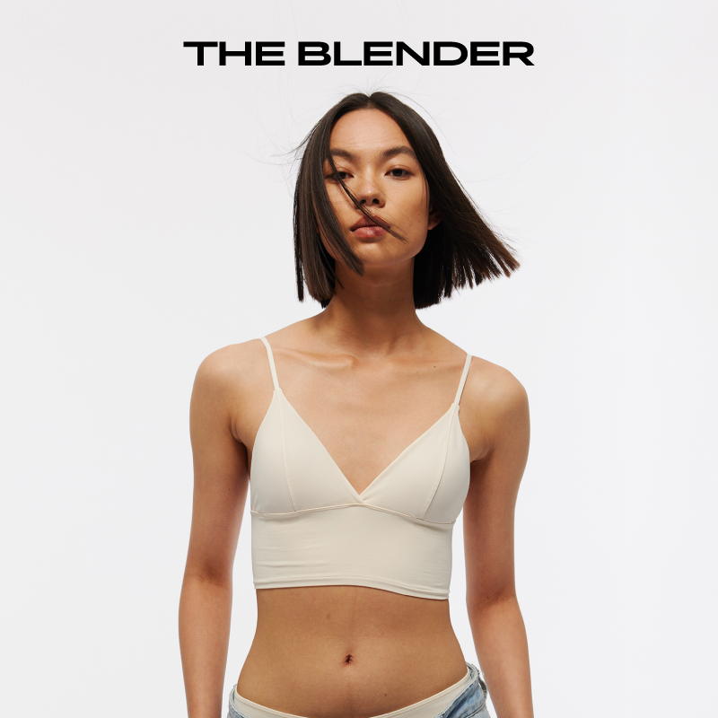 The Blender  深V美背瑜伽透气内衣夏季女薄款背心文胸三角杯套装