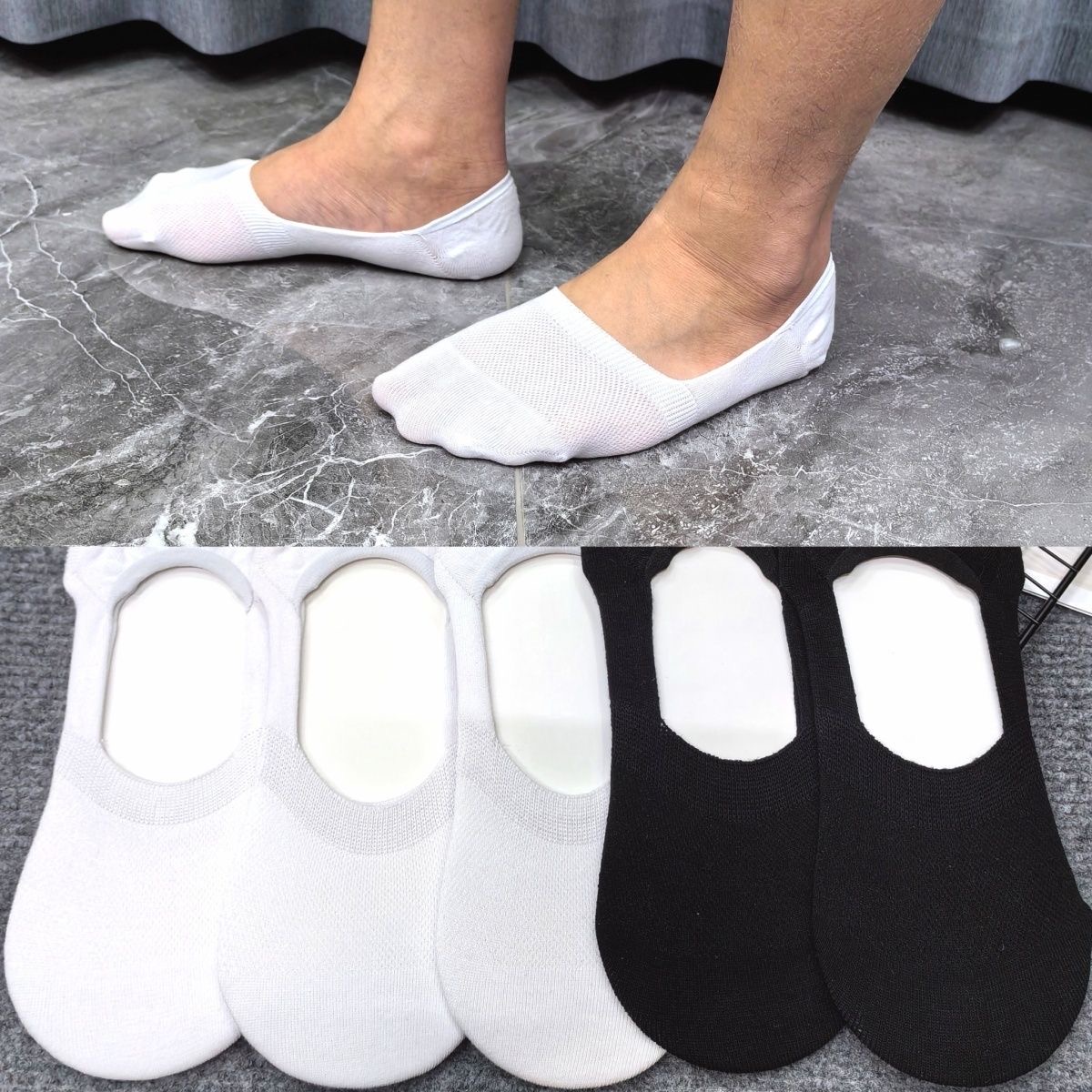 袜子男春夏季薄款船袜硅胶防滑隐形袜套韩版潮流运动防臭男士短袜