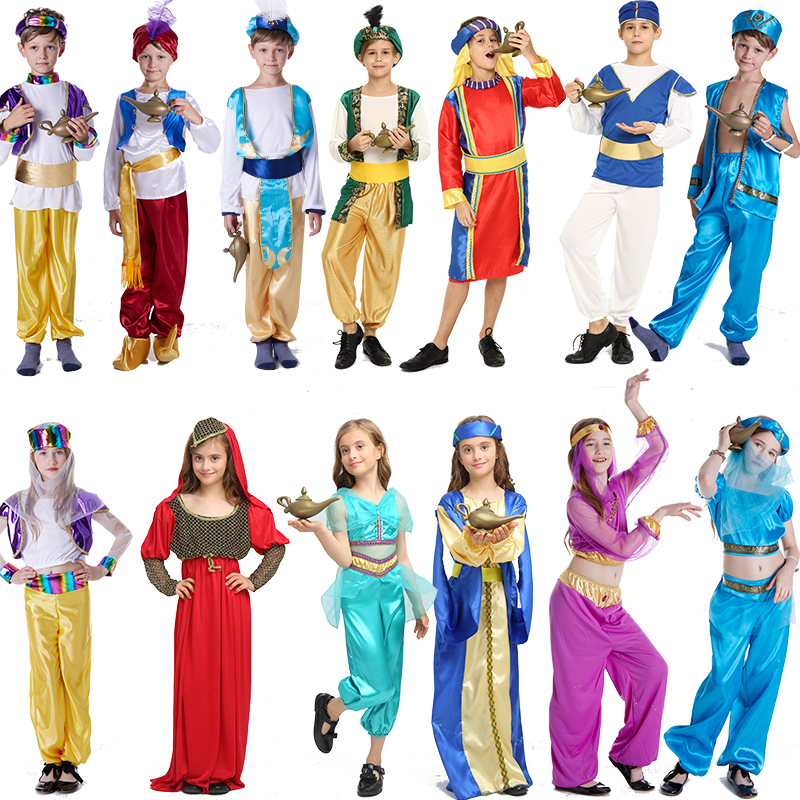万圣节cos阿拉伯化妆舞会印度阿拉丁王子服装儿童节男童演出衣服