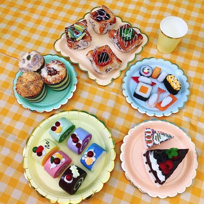 一次性餐具野餐派对用品蛋糕硬餐盘纸盘菜盘子碟子春游套装炊用具