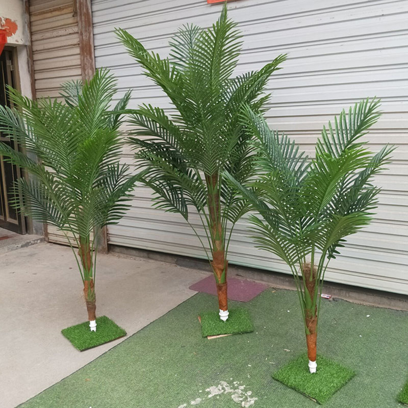 假椰子树叶子仿真散尾葵凤尾竹绿植植物棕榈树叶造景观装饰塑料花