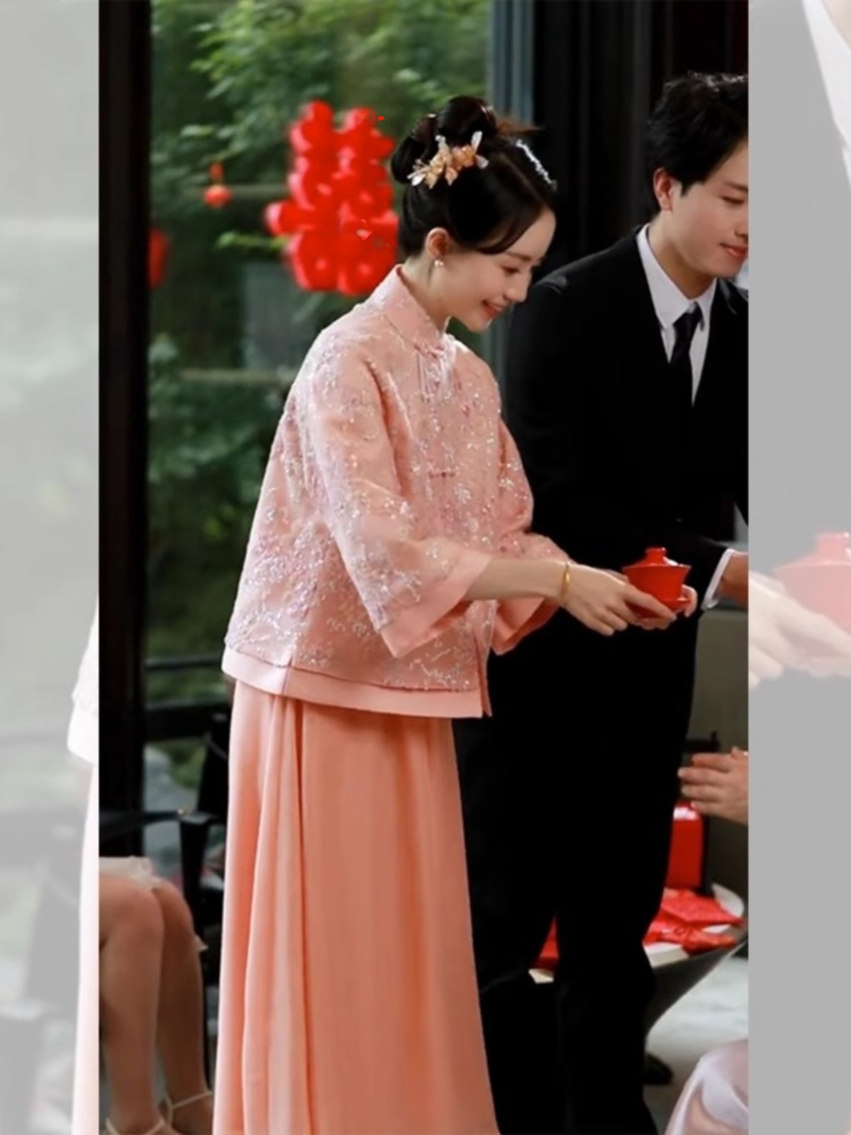 新中式国风出阁宴旗袍上衣结婚敬酒礼服日常可穿新娘回门两件套装