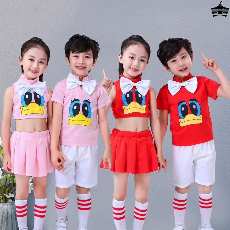 六一儿童演出服幼儿园小班舞蹈表演服装可爱啦啦队男女童运动套装